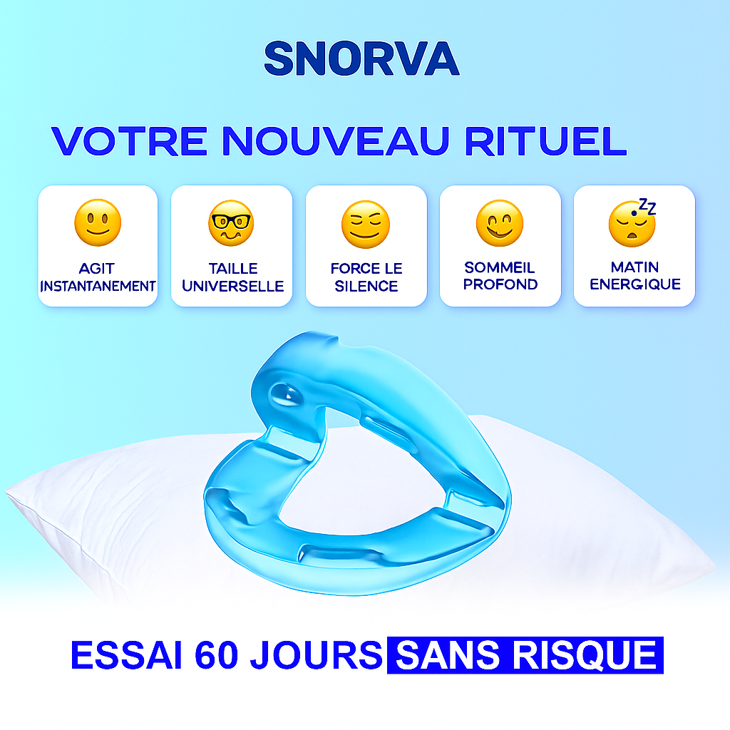 Snorva – Embout buccal anti-ronflement médical, discret et confortable